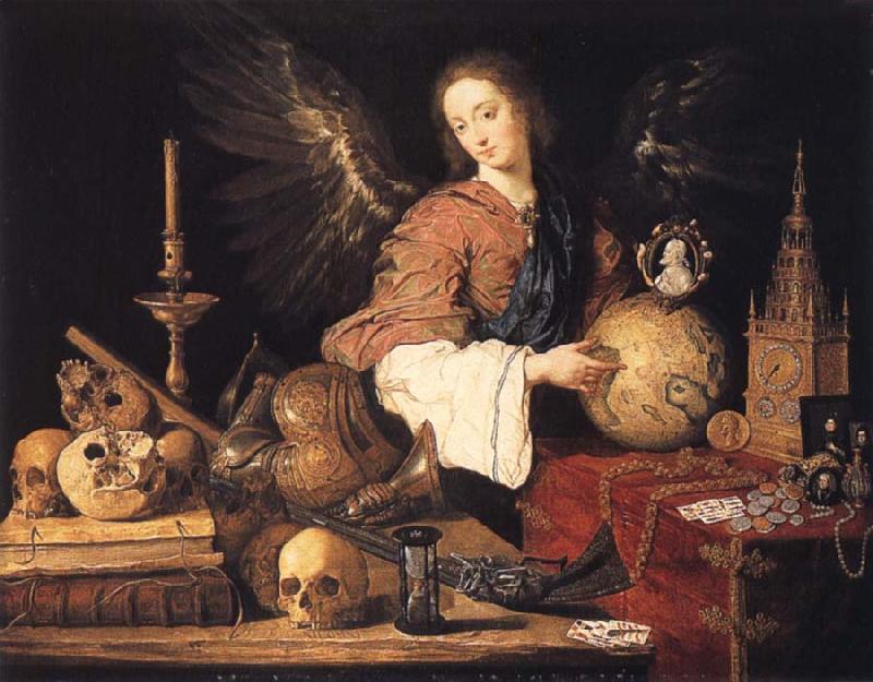 PEREDA, Antonio de Allegory of vanity Sweden oil painting art